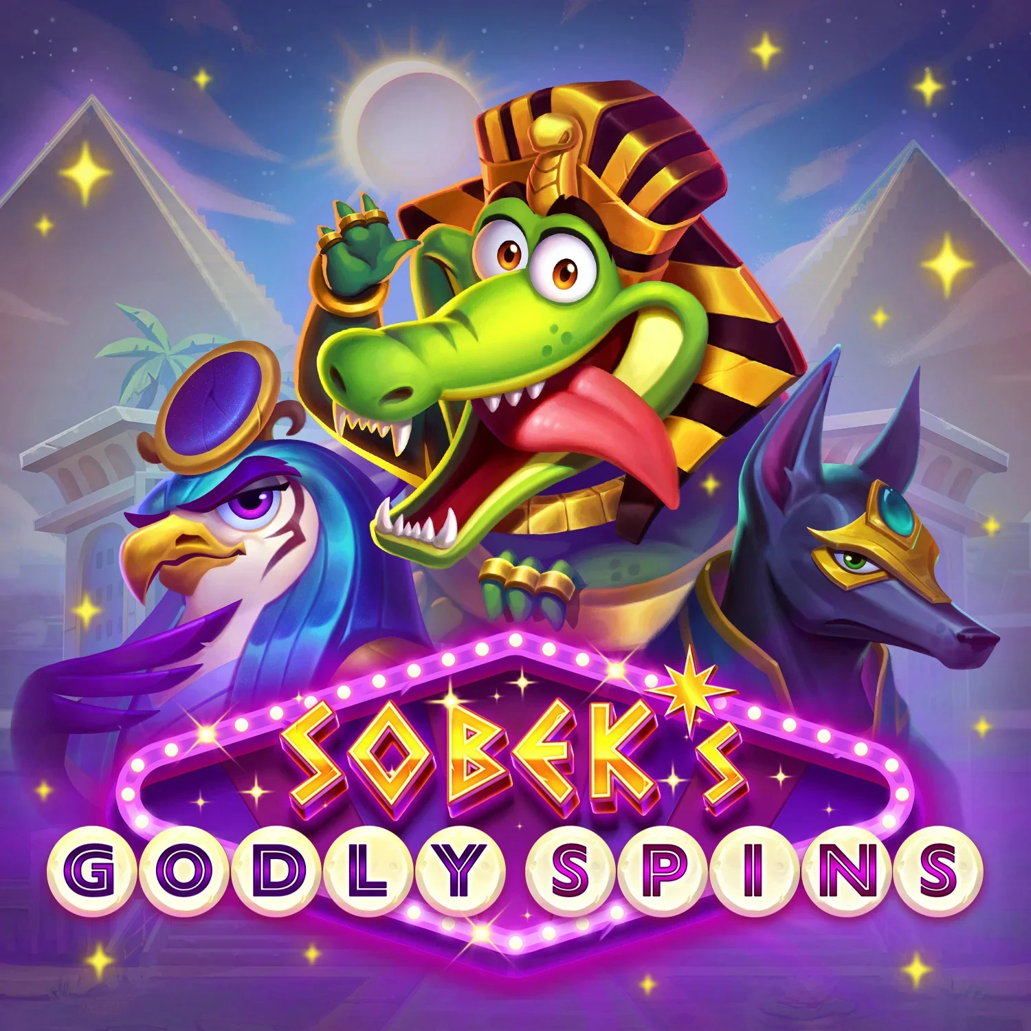 Sobek Spin - Ancient Egyptian themed social slot game featuring mystical symbols